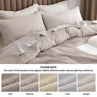 GentleSoft™ Cotton Waffle Weave Duvet Cover Set