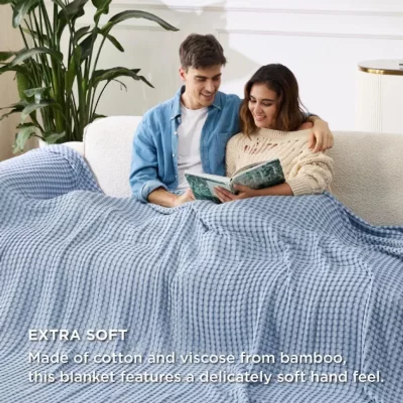 Cooling  Bamboo Waffle Blanket
