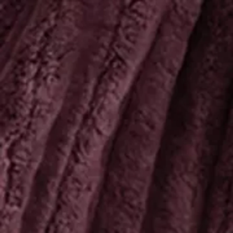 Ribbed Sherpa Heated Reversible Throw Blanket