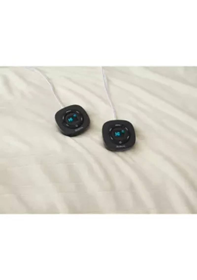 Solid Plush Heated Throw Blanket