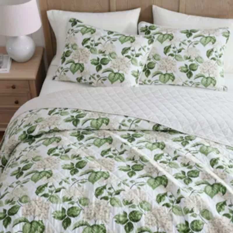 Hydrangea Floral Cotton Quilt Set