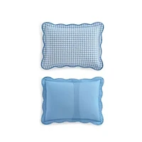 Olivia Gingham Cotton Quilt Set