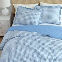 Olivia Gingham Cotton Quilt Set