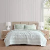 French Bird Floral Cotton Quilt Set