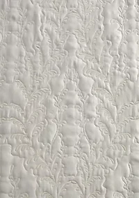 Fern Embroidery Microfiber Quilt Set