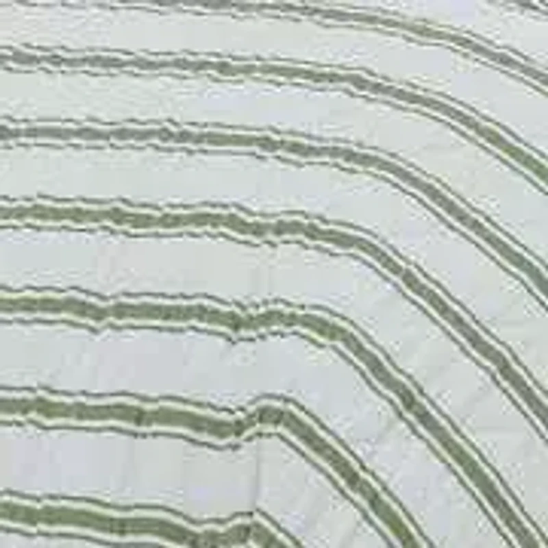 Ticking Stripe Cotton Quilt Set