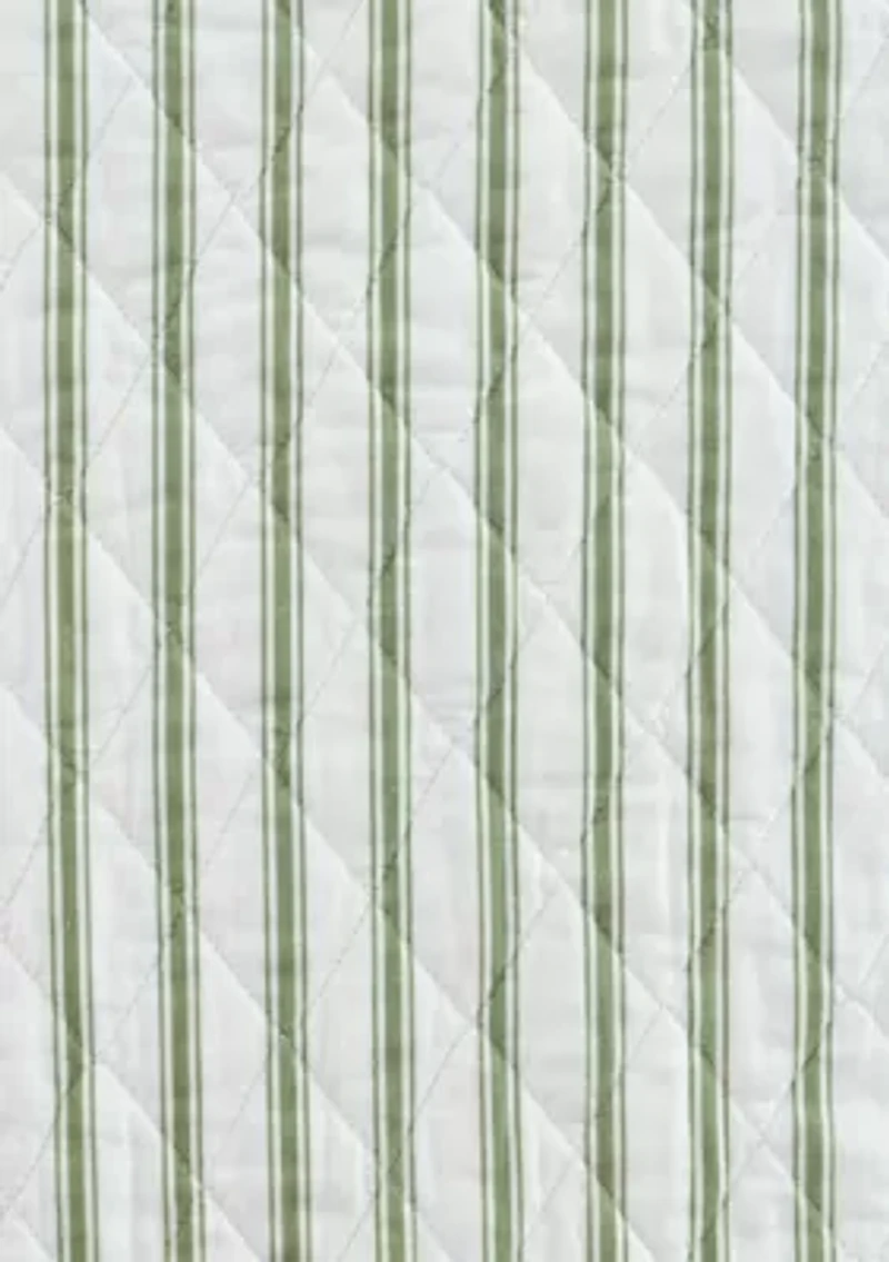 Ticking Stripe Cotton Quilt Set