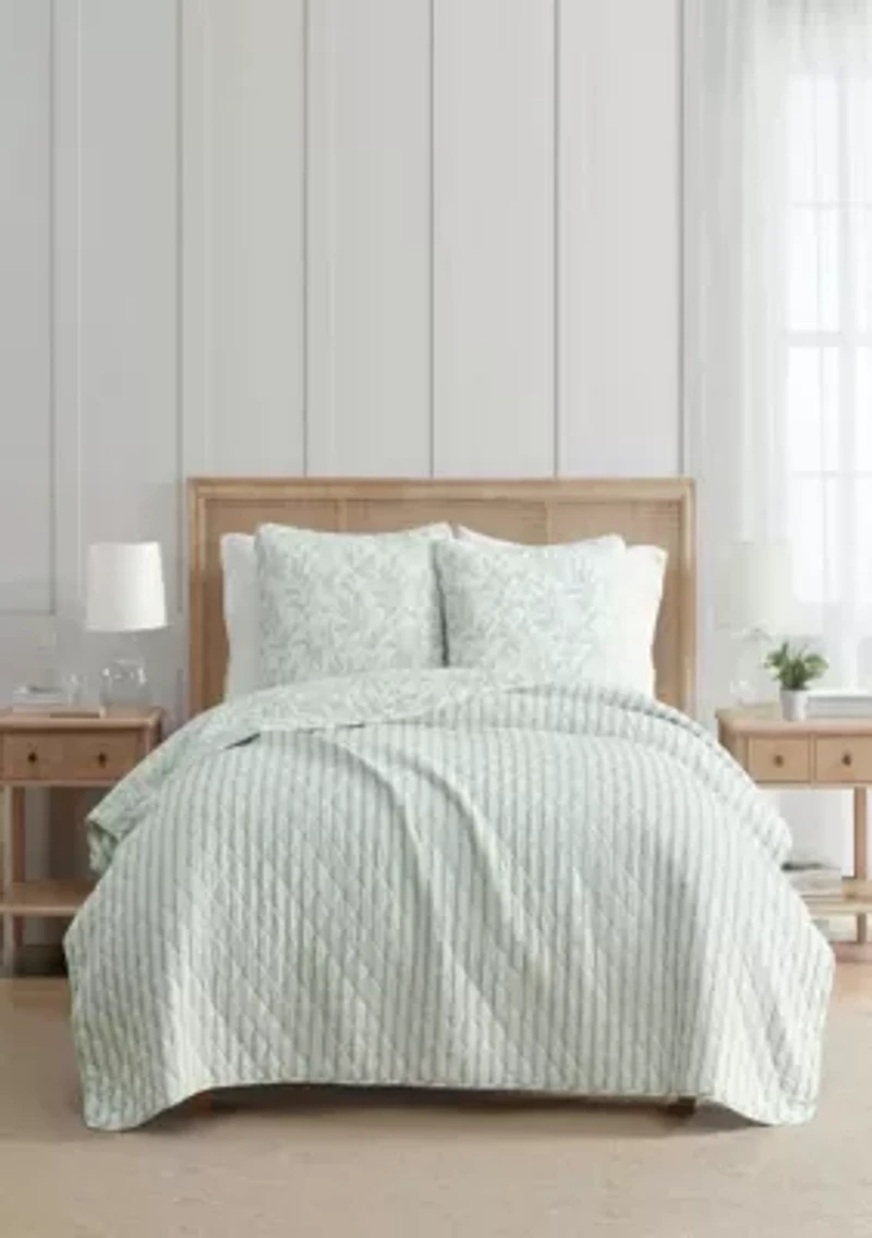 Murray Leaves Cotton Quilt Set