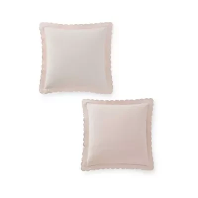 Signature Scallop Cotton Blend Sham Set