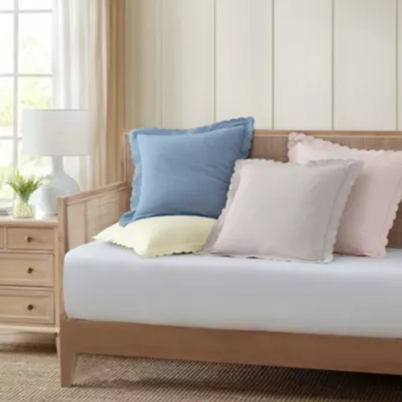 Signature Scallop Cotton Blend Sham Set