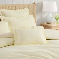 Signature Scallop Cotton Blend Decorative Pillow