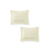 Signature Scallop Cotton Blend Decorative Pillow