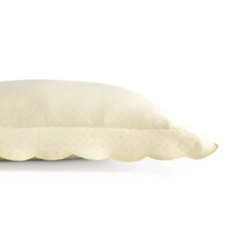 Signature Scallop Cotton Blend Decorative Pillow