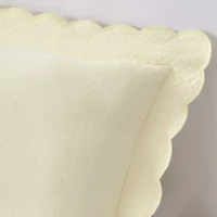 Signature Scallop Cotton Blend Decorative Pillow