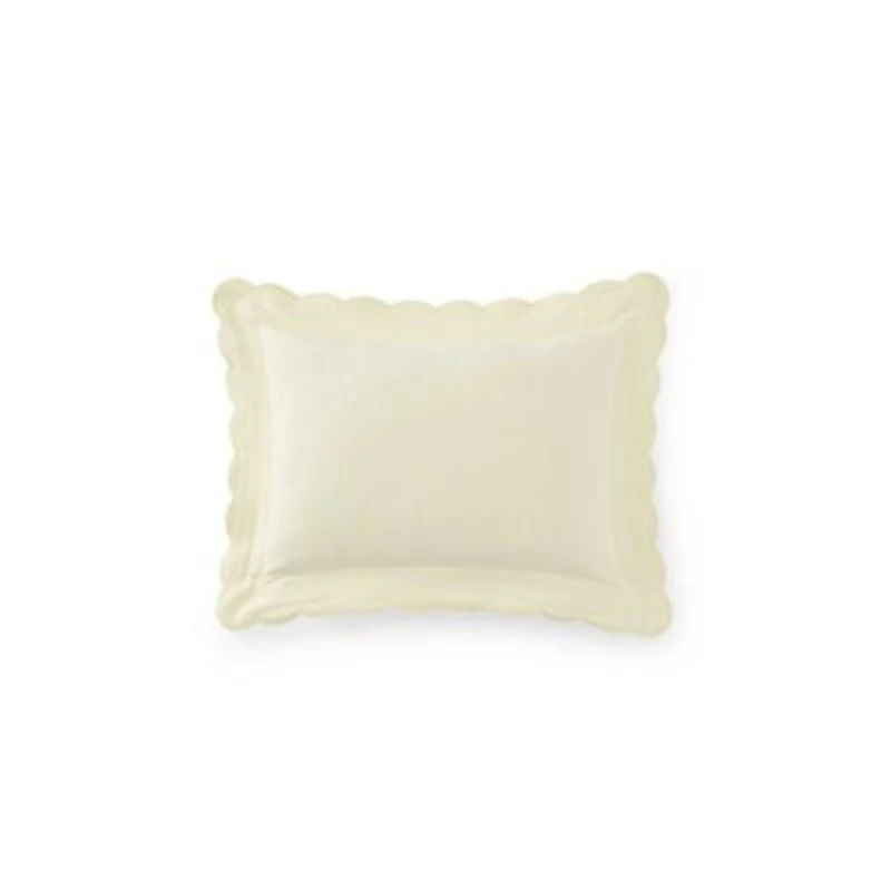 Signature Scallop Cotton Blend Decorative Pillow