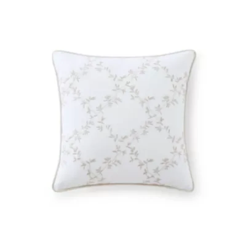 Blooming Trellis Cotton Decorative Pillow
