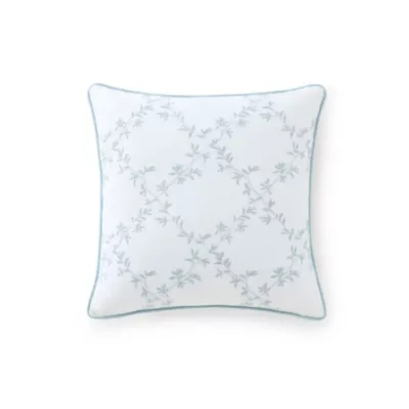 Blooming Trellis Cotton Decorative Pillow