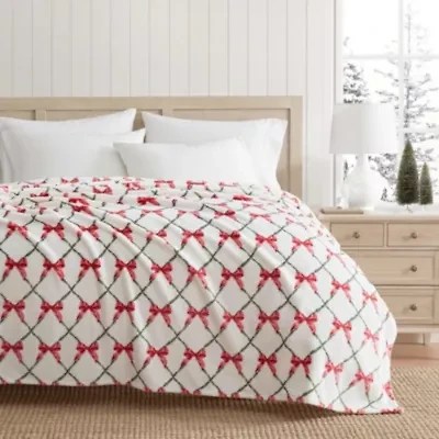 Emmas Bow Microfiber Throw