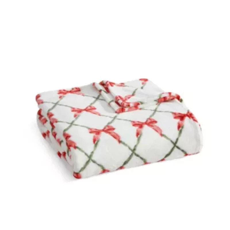 Emmas Bow Microfiber Throw