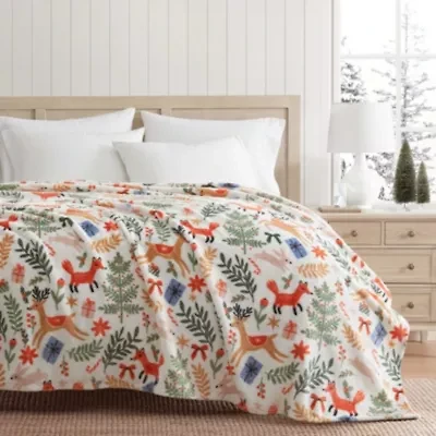 Holiday Woodland Microfiber Throw