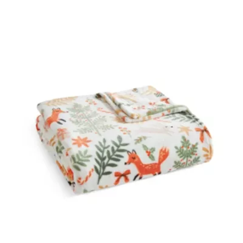 Holiday Woodland Microfiber Throw