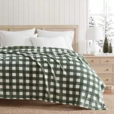 Madison Gingham Microfiber Throw