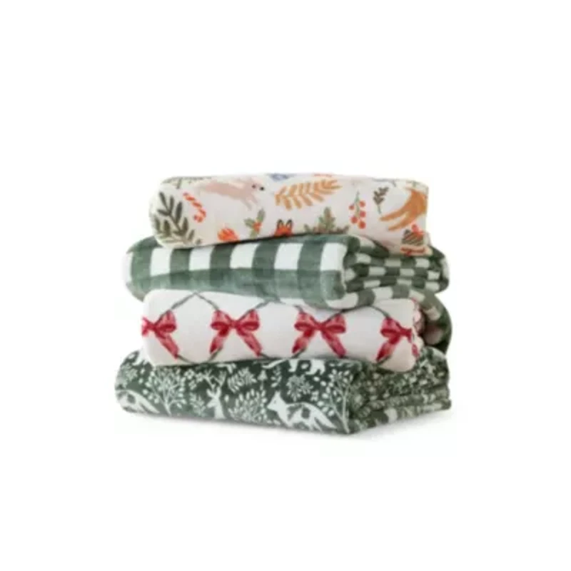 Madison Gingham Microfiber Throw