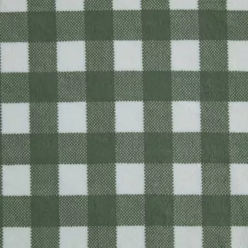 Madison Gingham Microfiber Throw