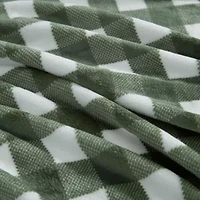 Madison Gingham Microfiber Throw