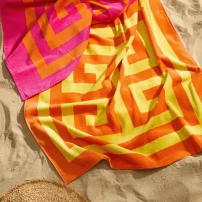 Greek Key Beach Towel - 35x70