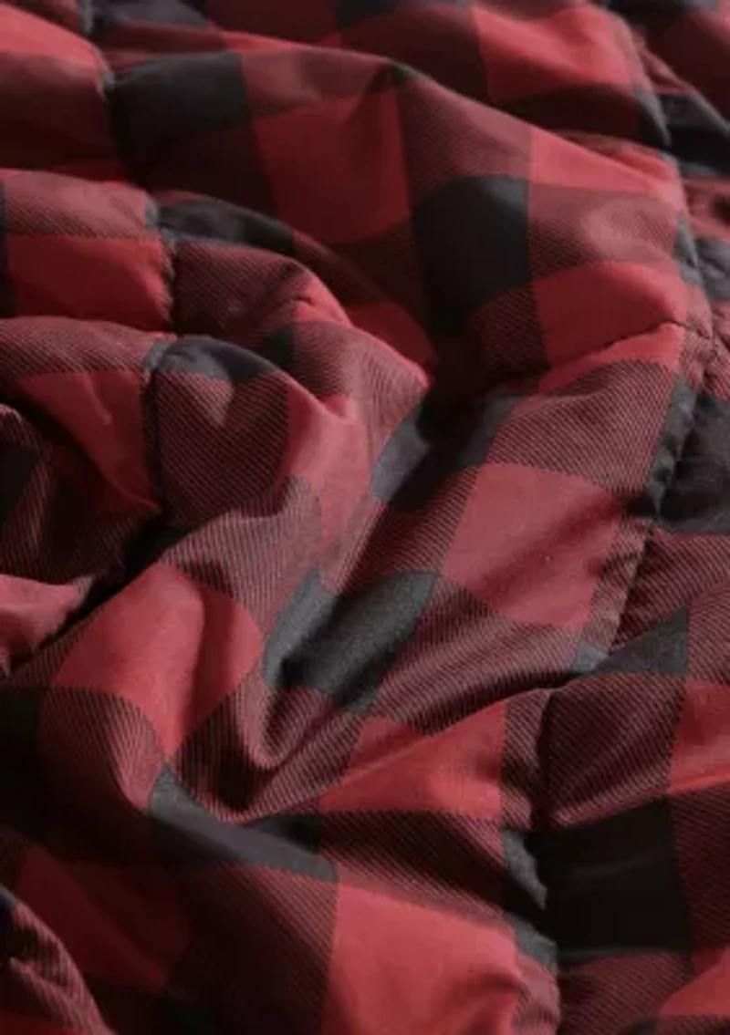 Mountain Plaid Plush Fleece Blanket