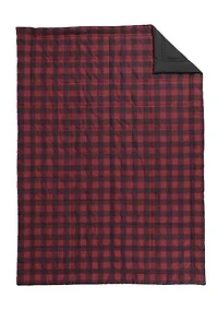 Mountain Plaid Plush Fleece Blanket