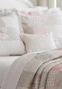 Celina Patchwork 3-Piece Floral Cotton Quilt Set