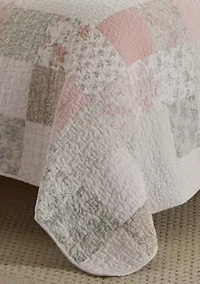 Celina Patchwork 3-Piece Floral Cotton Quilt Set