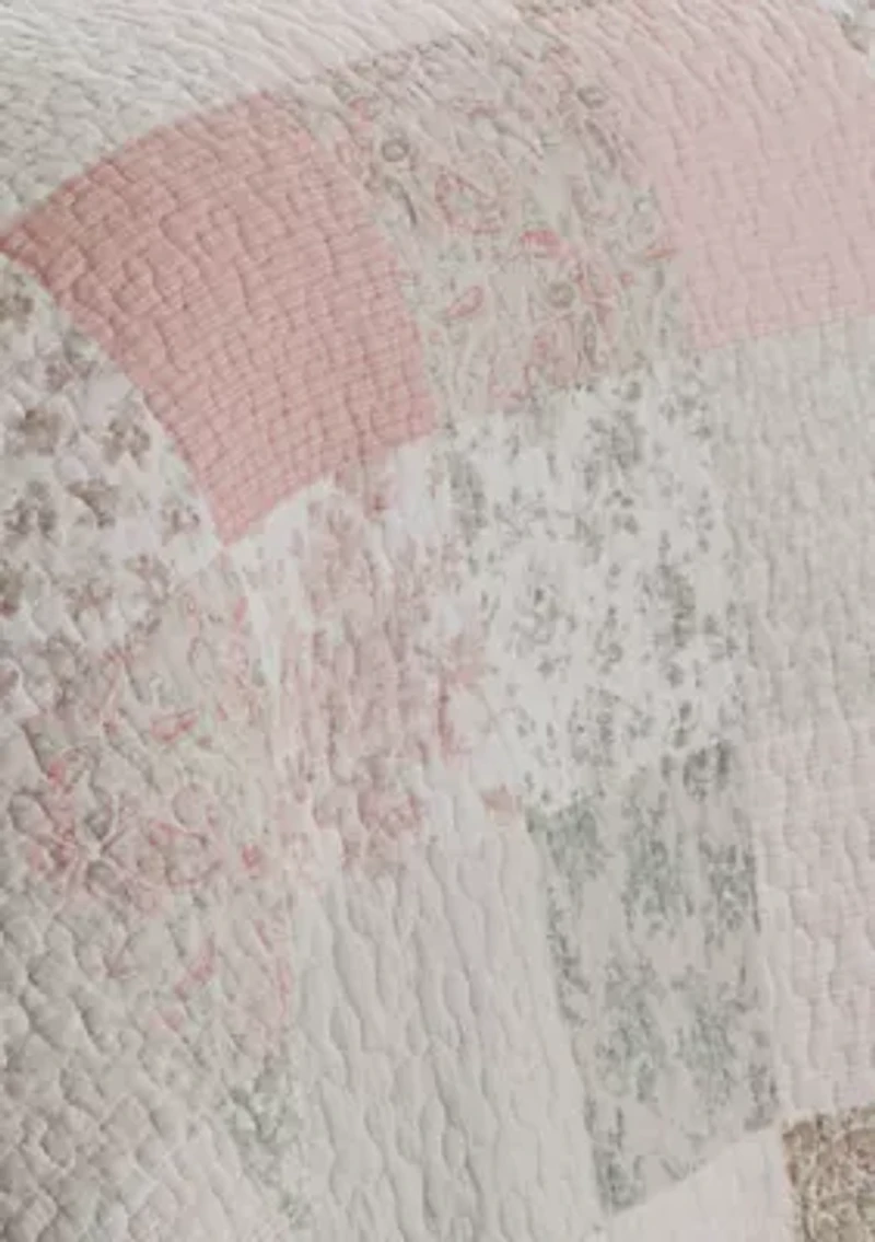 Celina Patchwork 3-Piece Floral Cotton Quilt Set