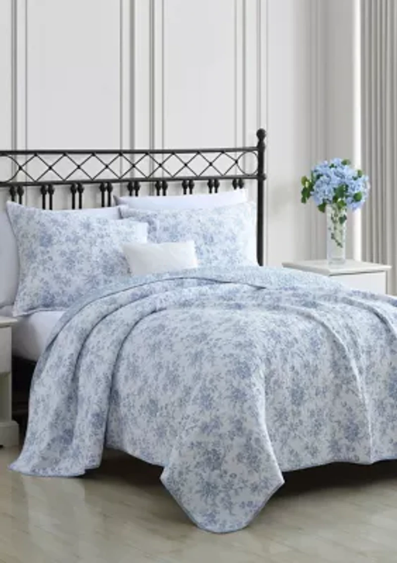 Walled Garden 2-Piece Floral Cotton Quilt Set