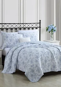 Walled Garden 2-Piece Floral Cotton Quilt Set