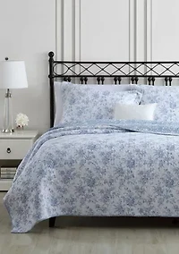 Walled Garden 2-Piece Floral Cotton Quilt Set