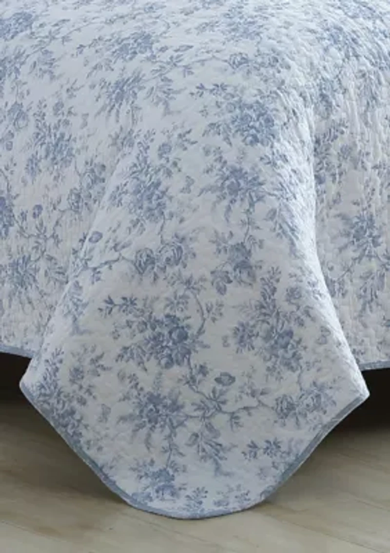 Walled Garden 2-Piece Floral Cotton Quilt Set