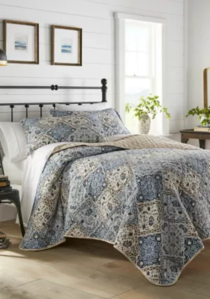Arell 3-Piece Floral Cotton Quilt Set