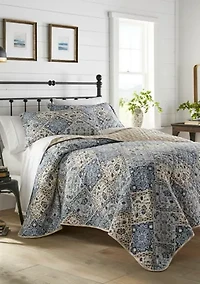 Arell 3-Piece Floral Cotton Quilt Set
