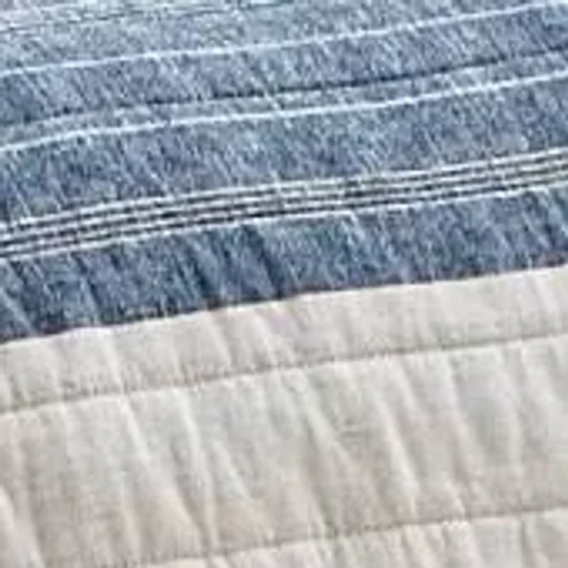 Ridgeport 100% Cotton- 3 Piece- Reversible Quilt Set