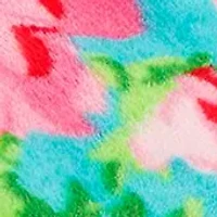 Bouquet Day Turquoise Plush Blanket