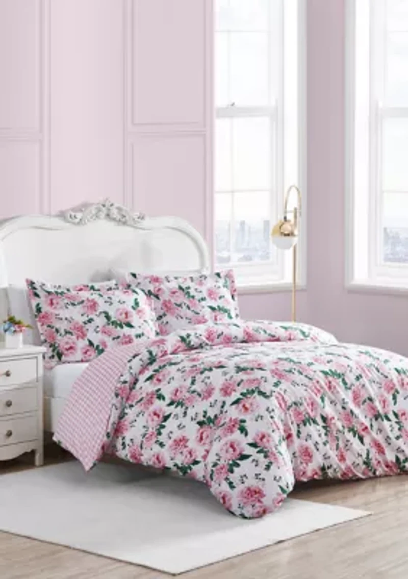 Blooming Roses Cotton Duvet Cover Set