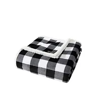 Cabin Plaid Plush Fleece Blanket