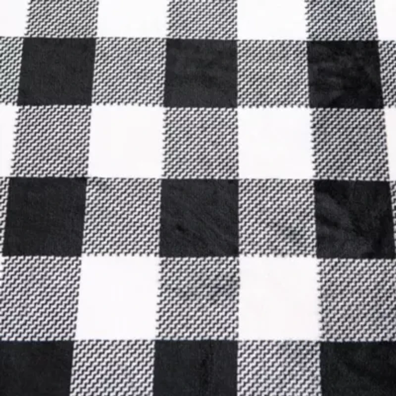 Cabin Plaid Plush Fleece Blanket