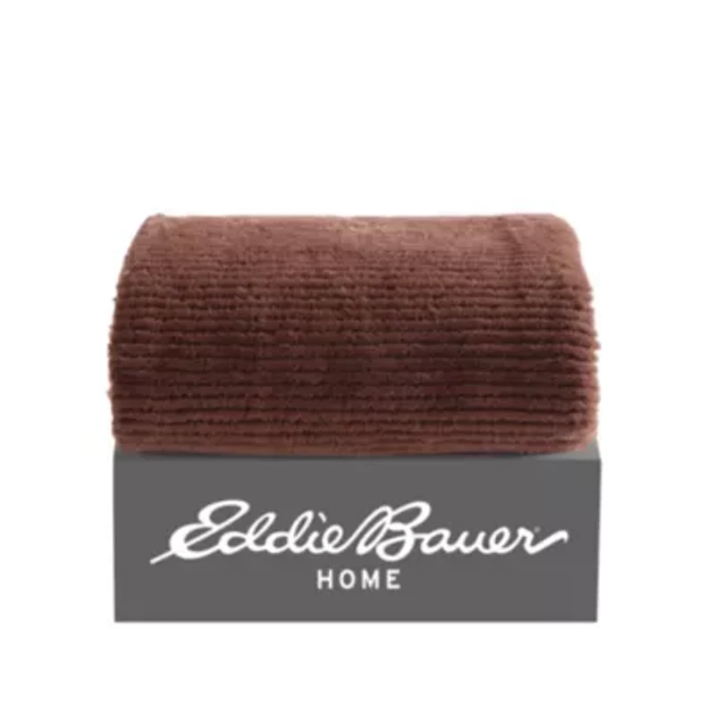 Ribbed Texture Stripe Solid Microfiber Throw Blanket