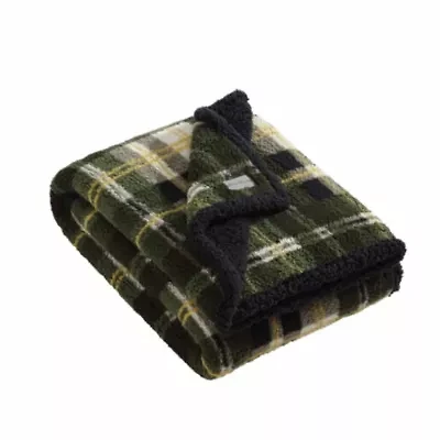 Trailhead Plaid Ultra Soft Plush Fleece Reversible Throw Blanket