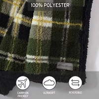 Trailhead Plaid Ultra Soft Plush Fleece Reversible Throw Blanket