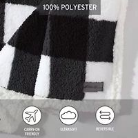 Cabin Plaid Plush Fleece Throw Blanket